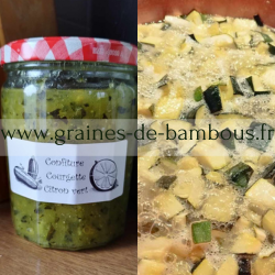 Confiture de courgette verte et citron vert www graines de bambous fr